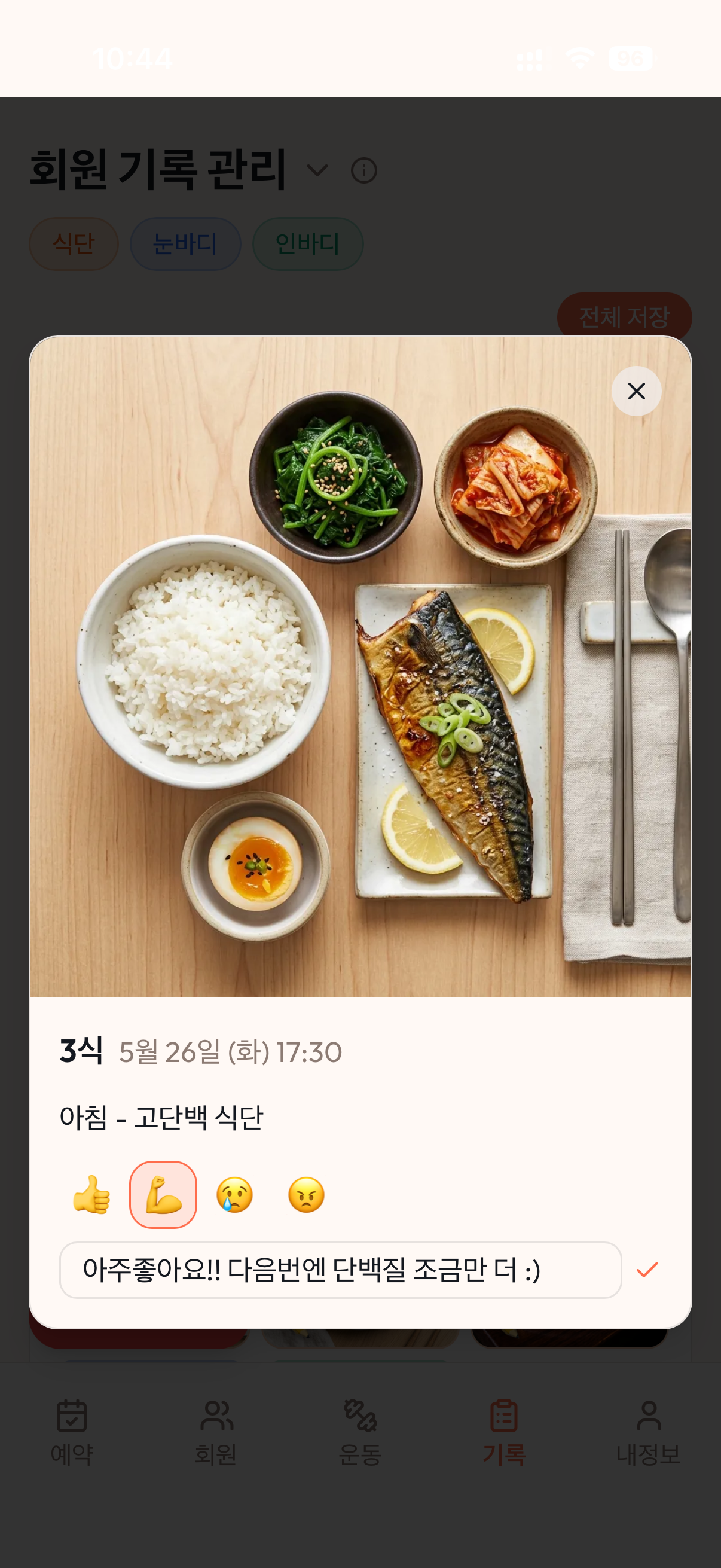 식단 피드백